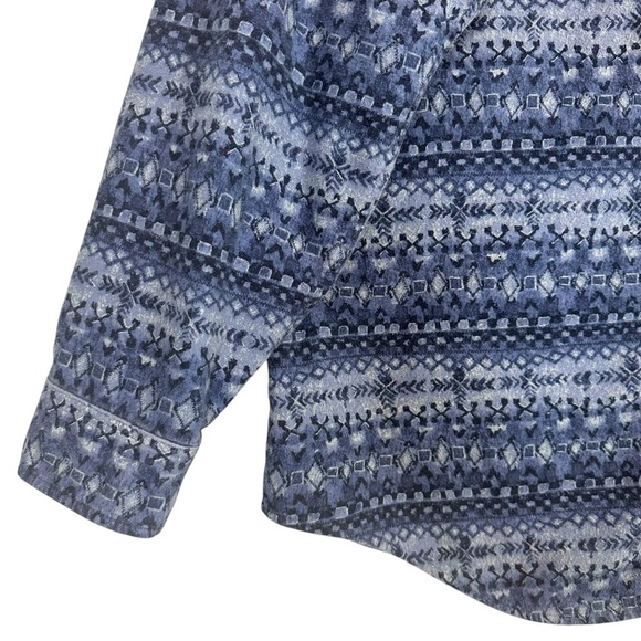 L.L. Bean Mens XL Aztec Chamois Shirt USA Made Vintage Rugged Cabincore Flannel - Picture 7 of 12